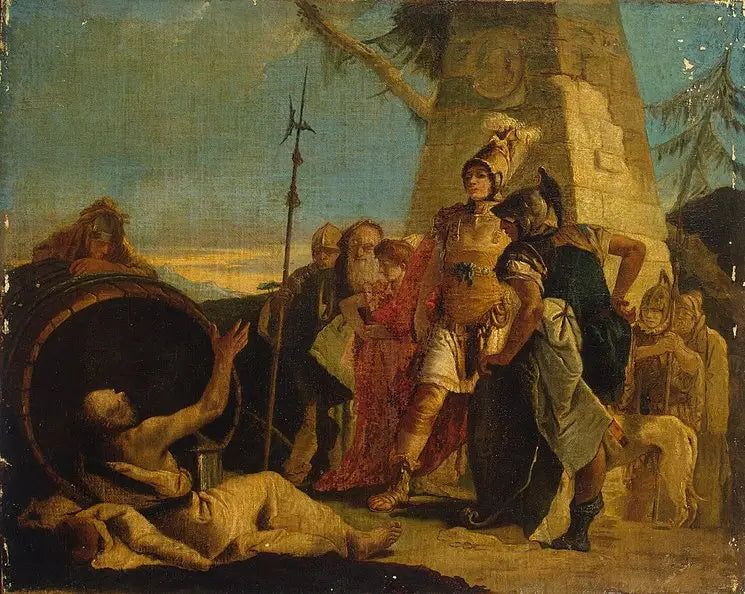 Alexander de Grote en Diogenes - Giovanni Battista Tiepolo