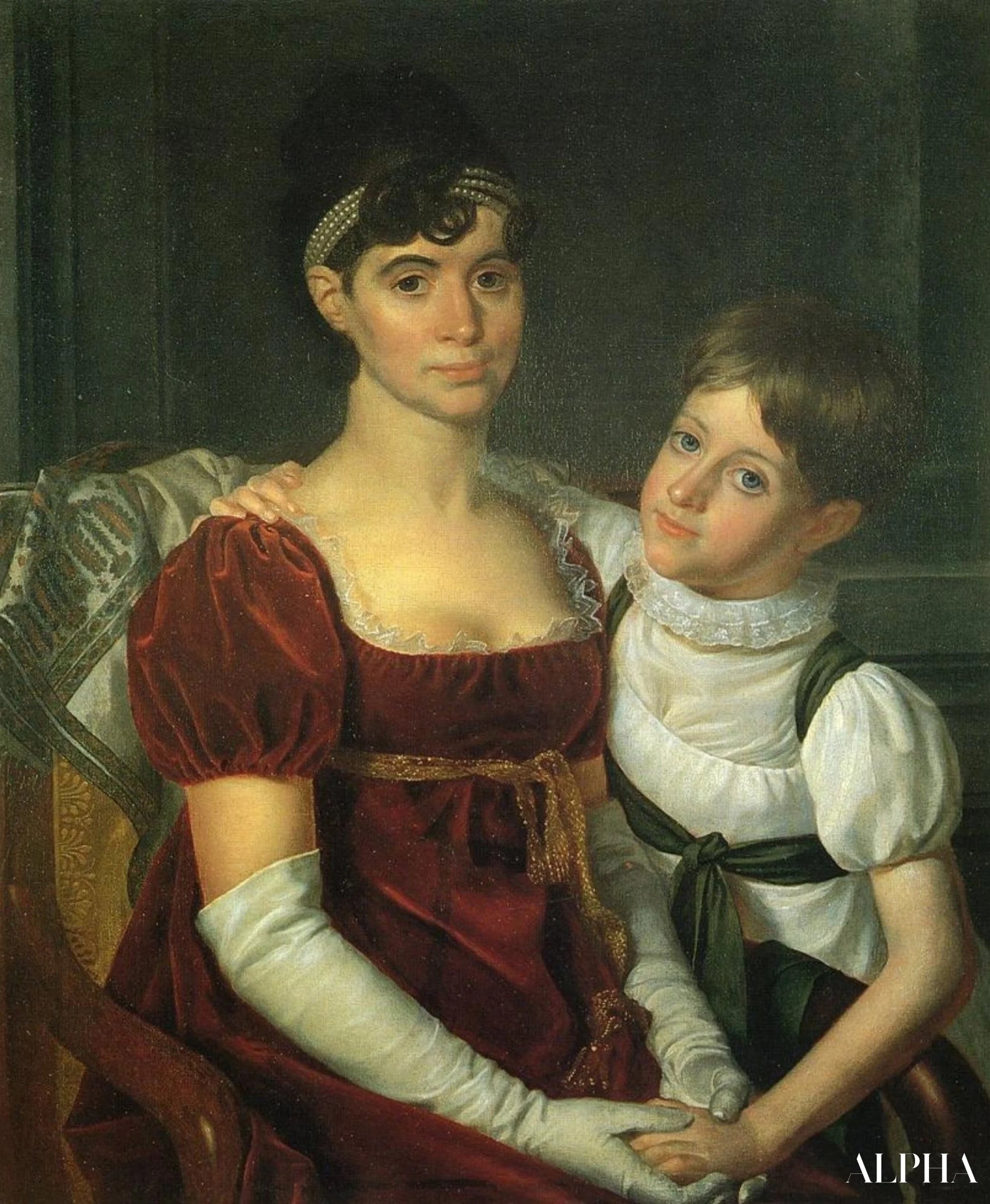 Alida Livingston Armstrong en haar dochter - Rembrandt Peale - Reproducties van schilderijen en hoogwaardige schilderijen