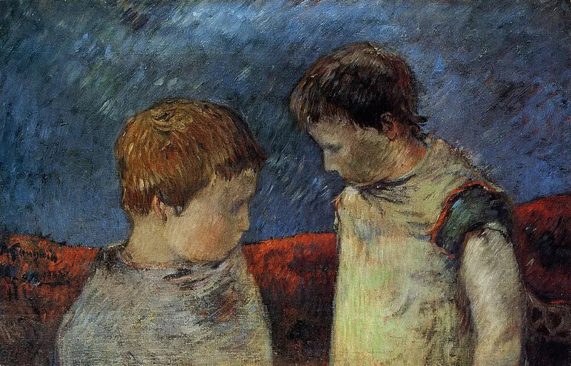 Aline Gauguin en een van zijn broers - Paul Gauguin