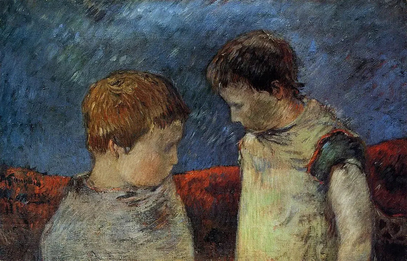 Aline Gauguin en een van zijn broers - Paul Gauguin