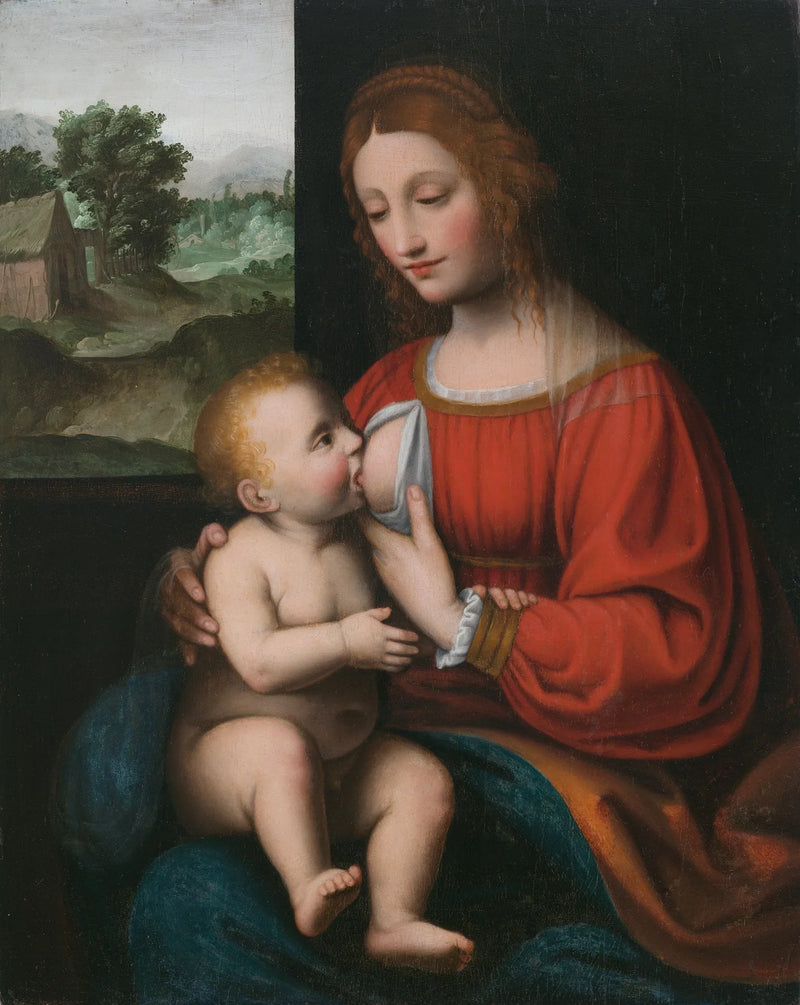 Borstvoeding van de Maagd en het Kind - Bernardino Luini