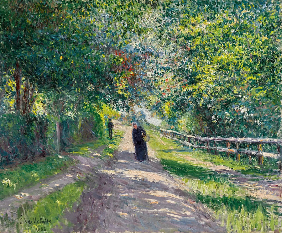 Laan van de Villa des Fleurs in Trouville - Gustave Caillebotte