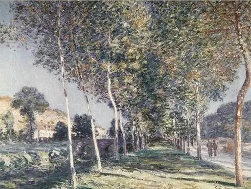 Laan van populieren in de omgeving van Moret-sur-Loing - Alfred Sisley