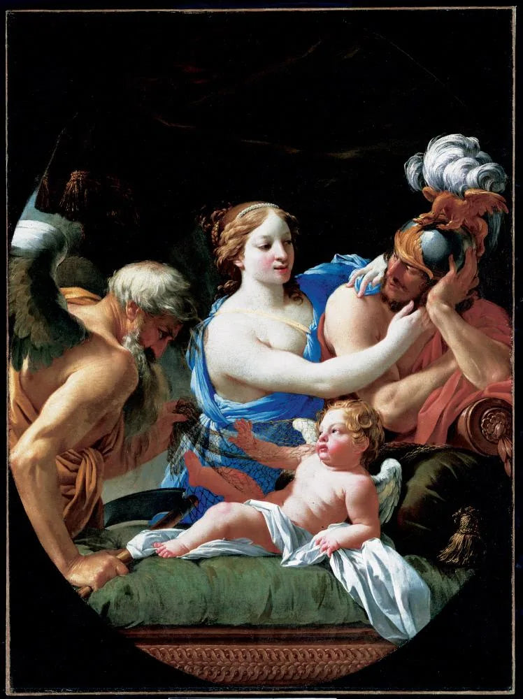 allegorie met Venus, Cupido en Chronos - Simon Vouet