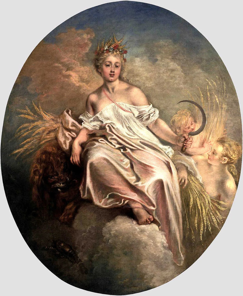 Allergorie van de Zomer onder de gedaante van Ceres - Antoine Watteau