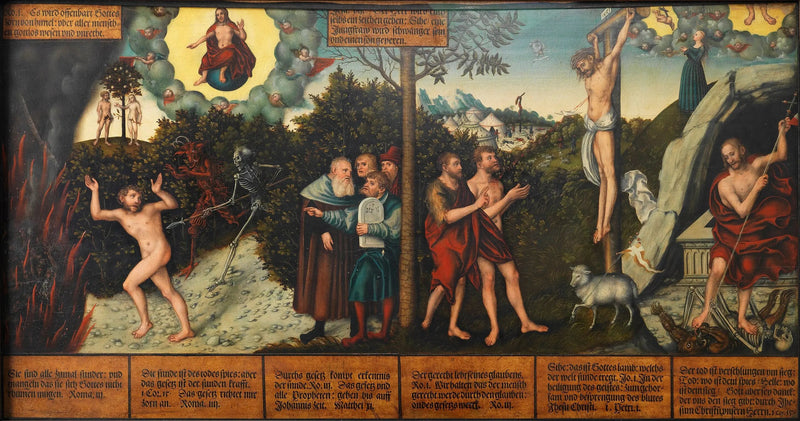 Allegorie van de wet en de genade - Lucas Cranach de Oude