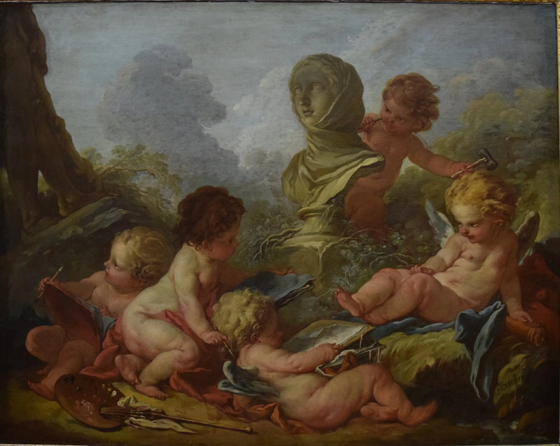 Allegorie van schilderkunst en beeldhouwkunst - François Boucher
