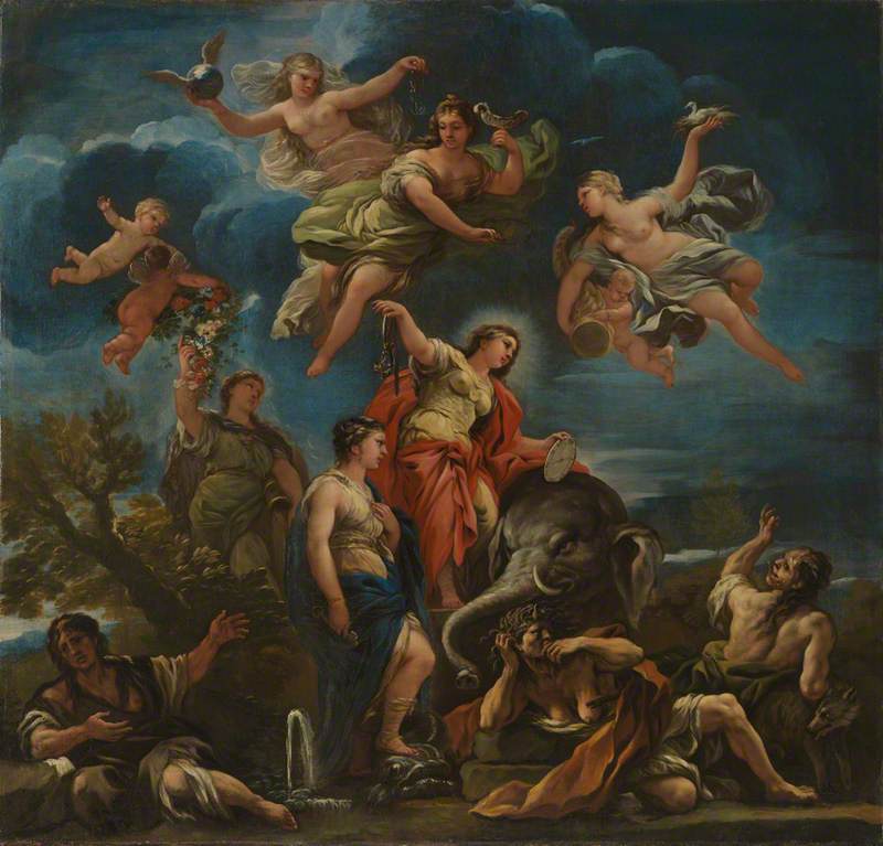 Allergorie van de Gematigdheid - Luca Giordano