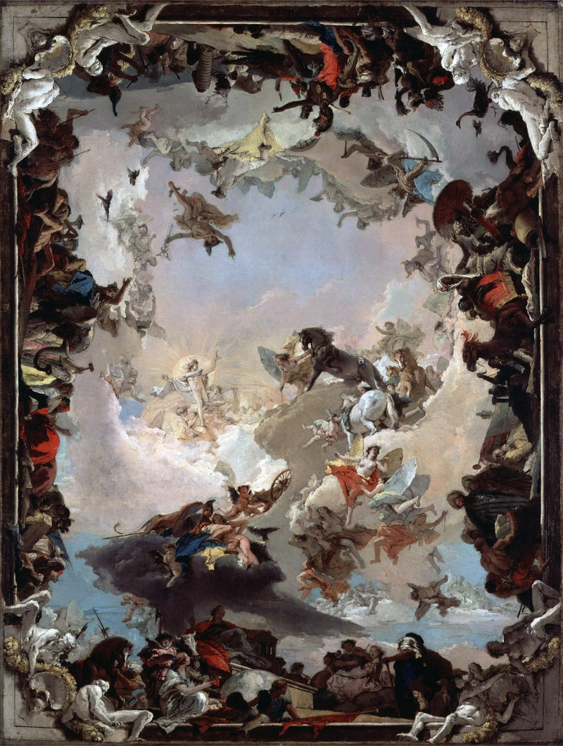 Allegorie van de planeten en continenten - Giovanni Battista Tiepolo