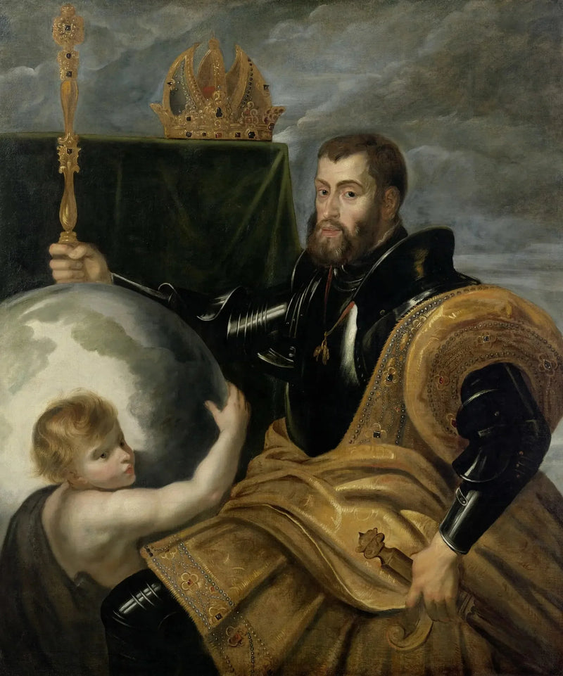 Allegorie op keizer Karel als heerser van uitgestrekte koninkrijken - Peter Paul Rubens