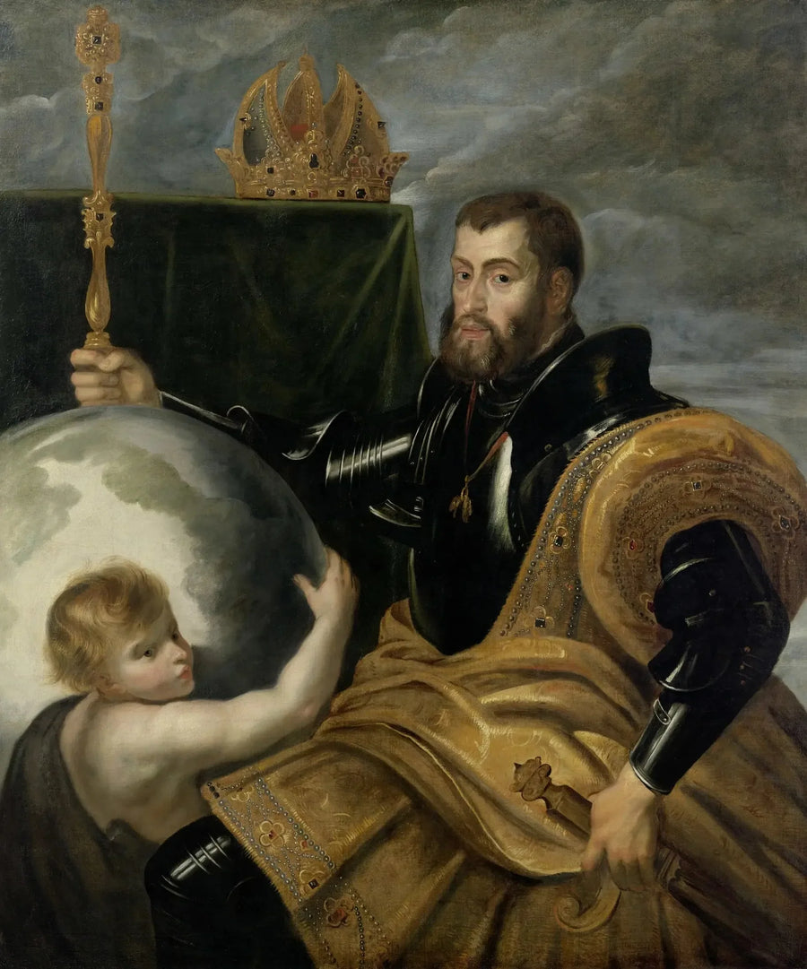 Allegorie op keizer Karel als heerser van uitgestrekte koninkrijken - Peter Paul Rubens