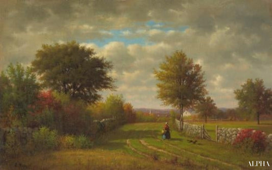 Going To Market - George Inness - Reproductions de tableaux et peintures haut de gamme