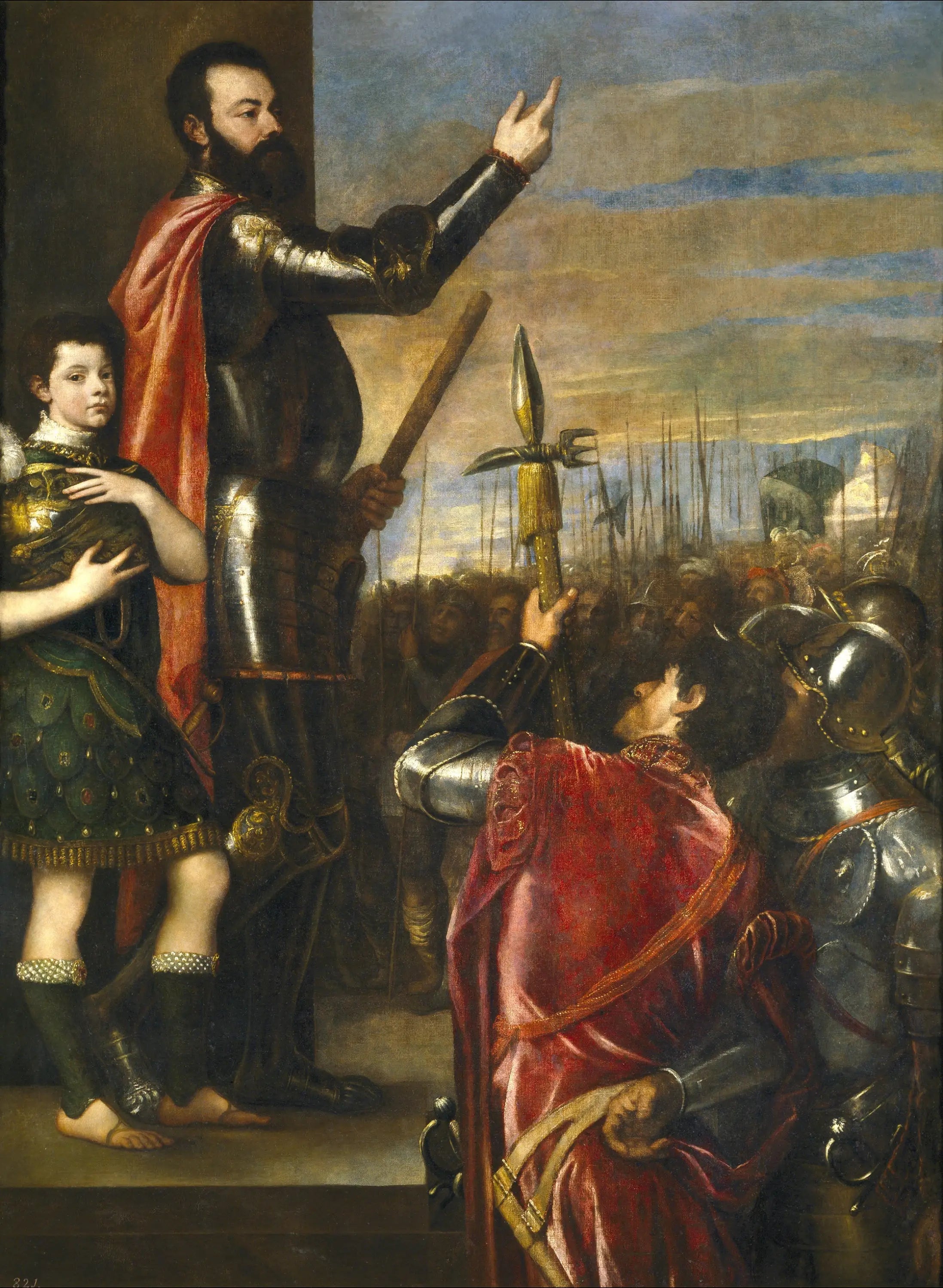 Allocution d'Alphonse d'Avalos - Titian image 1 reproduction de peinture à l’huile