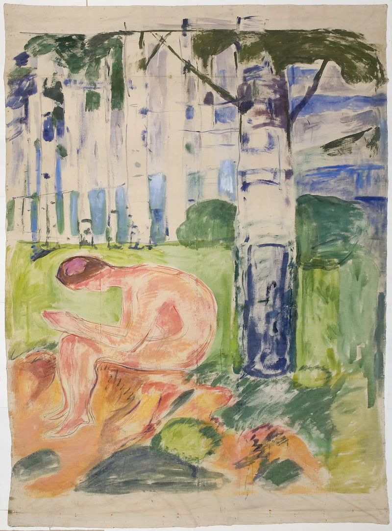 Alma Mater: zittende jongeman - Edvard Munch