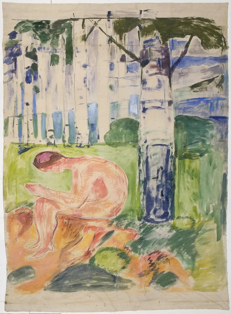 Alma Mater: zittende jongeman - Edvard Munch