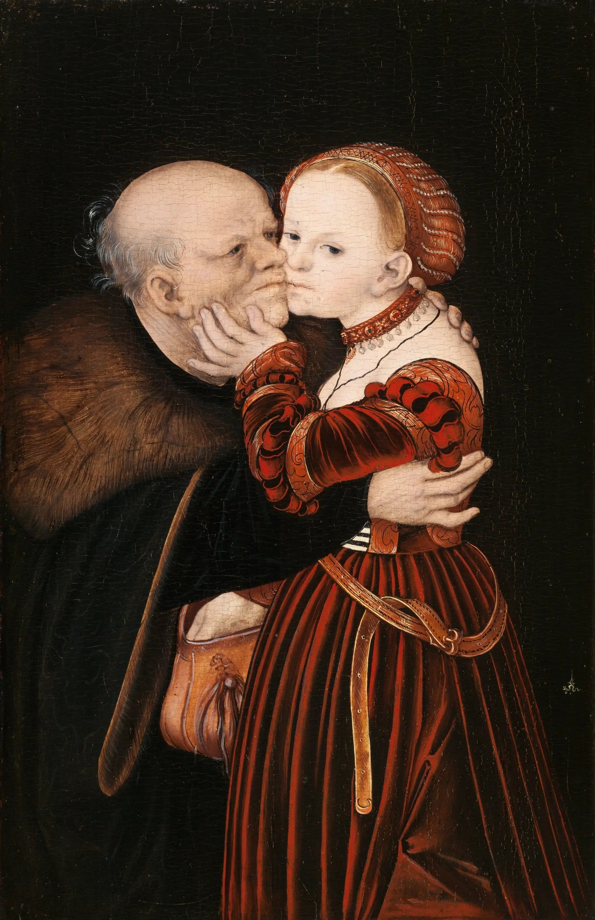 Amants mal assortis - Lucas Cranach the Elder image 1 copie de tableau peinte à la main