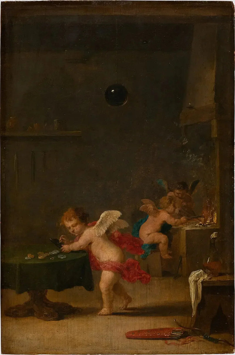 Amoretti in het atelier van een alchemist - David Teniers de Jonge

Source:
Amoretti dans l'atelier d'un alchimiste - David Teniers le Jeune