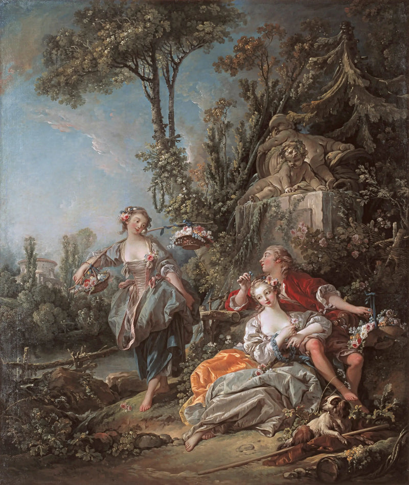 Liefhebbers in een park - François Boucher