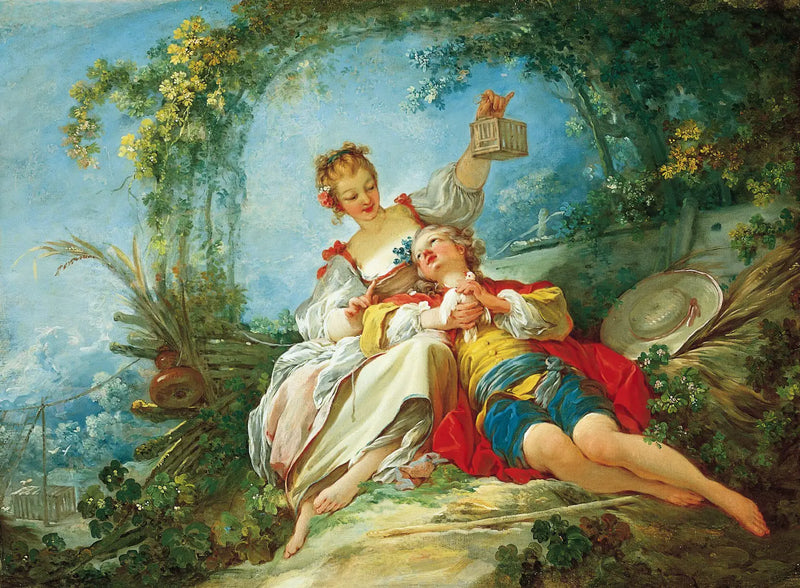 Gelukkige geliefden - Jean-Honoré Fragonard