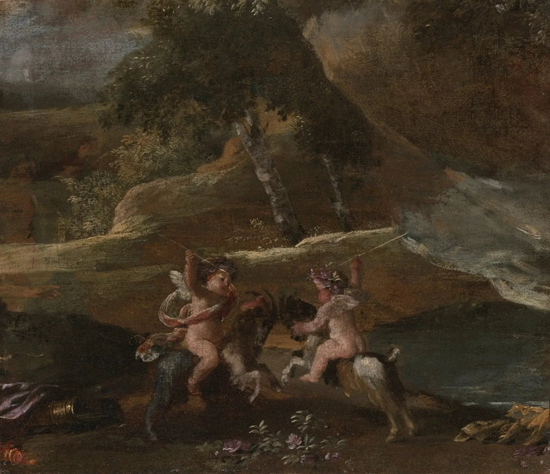 Liefdes die geiten berijden - Nicolas Poussin