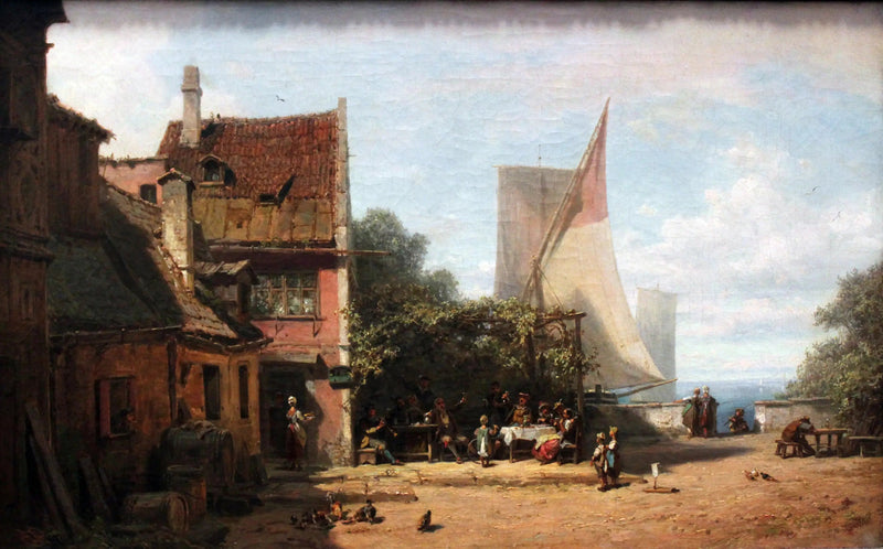 Oude herberg bij het Starnbergermeer - Carl Spitzweg