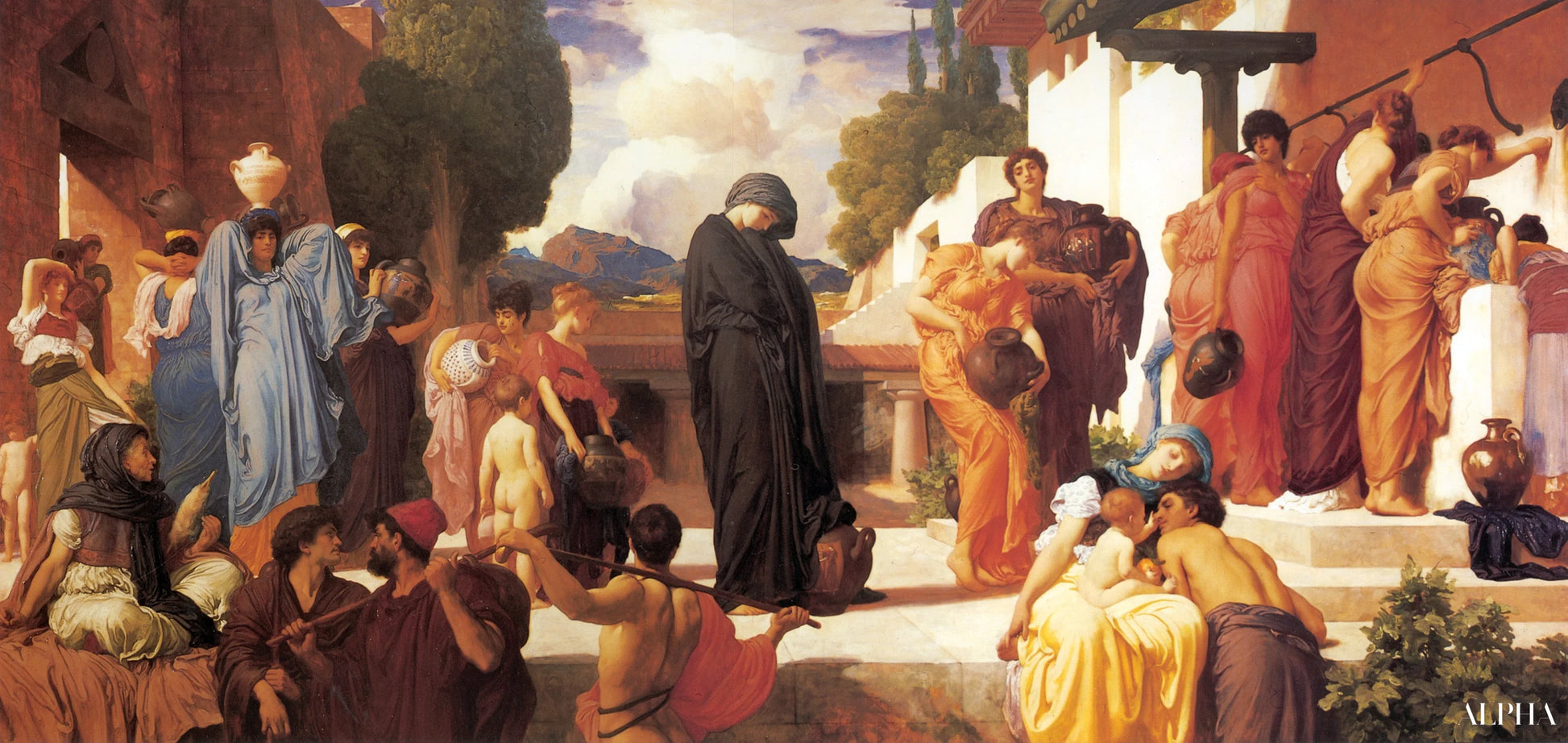 Andromaque in gevangenschap - Frederic Leighton - Reproducties van schilderijen en hoogwaardige schilderijen