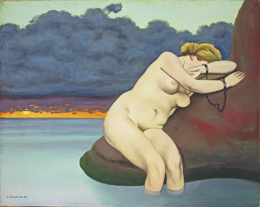 Andromeda vastgebonden - Félix Vallotton

Source:
Andromède enchaînée - Félix Vallotton