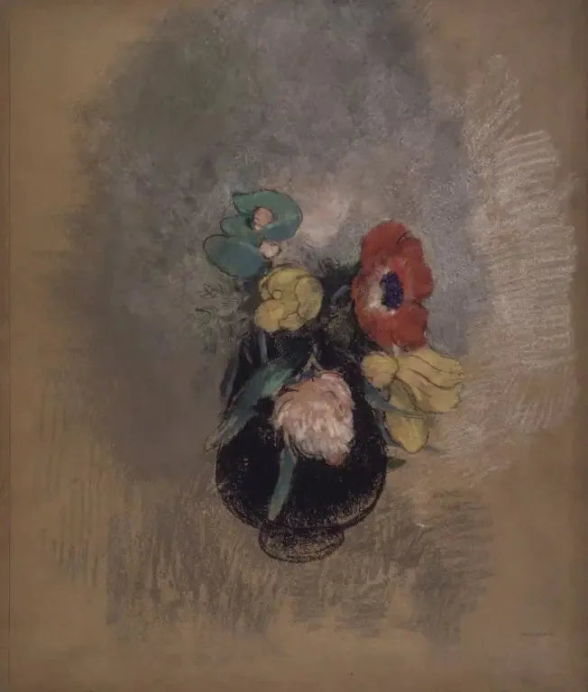 Anemonen en Tulpen - Odilon Redon