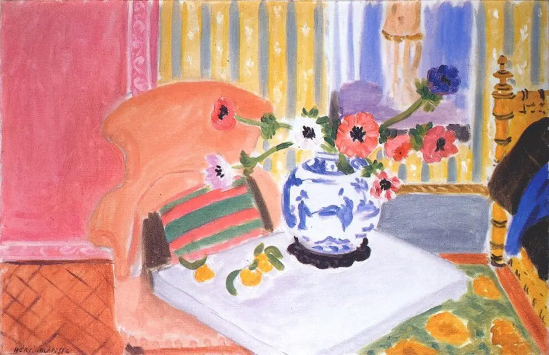 Anemonen en Chinese vaas - Henri Matisse