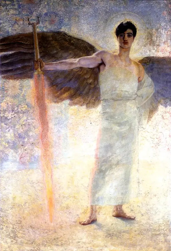 Engel met het vlammenzwaard - Franz von Stuck