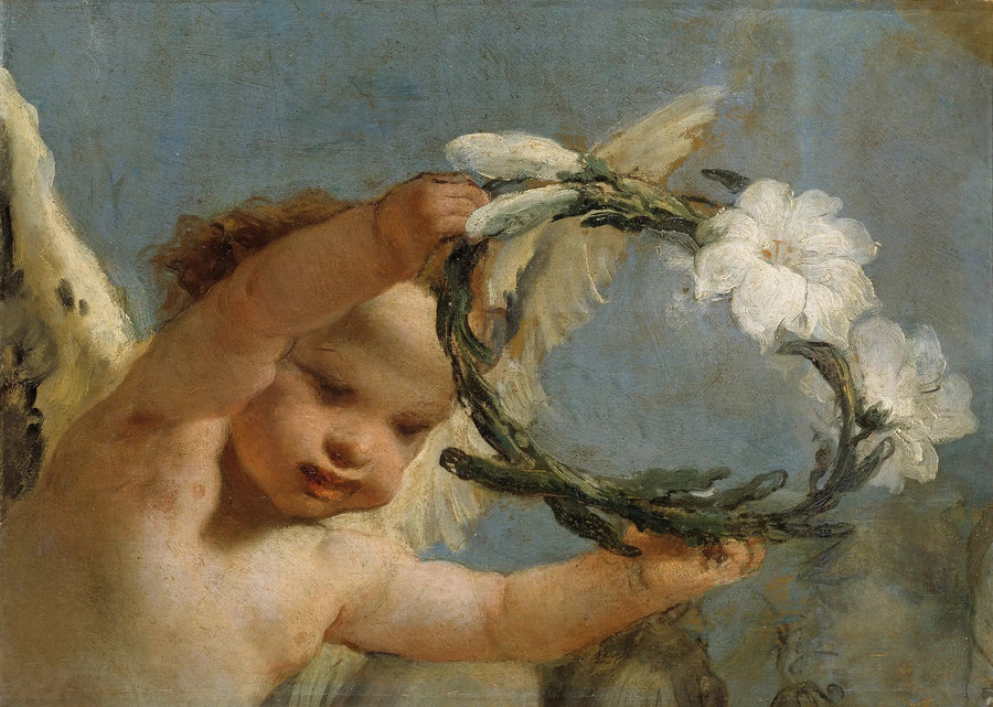 Engel met een leliekrans - Giovanni Battista Tiepolo