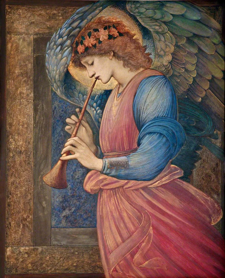 Engel die flageolet speelt - Edward Burne-Jones