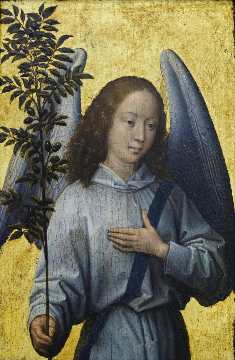 Engel huurder met olijftak - Hans Memling