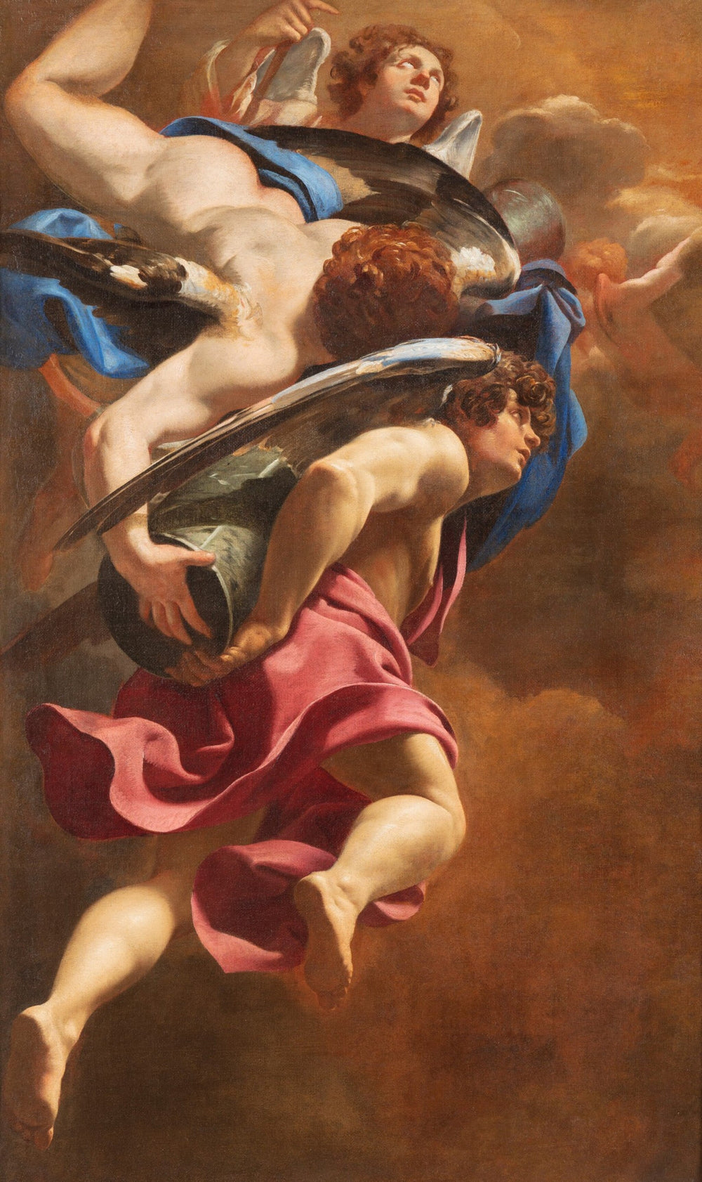 Anges portant la colonne de la Passion - Simon Vouet - Alpha Reproduction