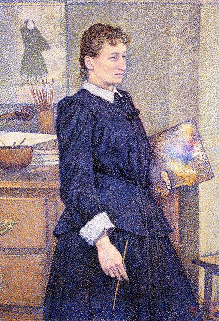 Anna Boch in haar atelier, 1893 - Théo van Rysselberghe