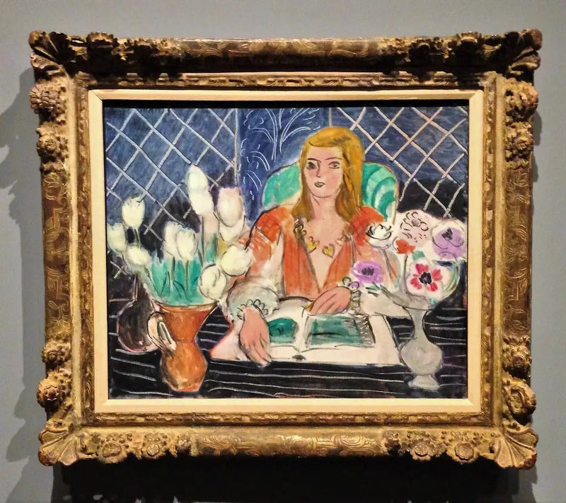 Annelies, witte tulpen en anemonen - Henri Matisse