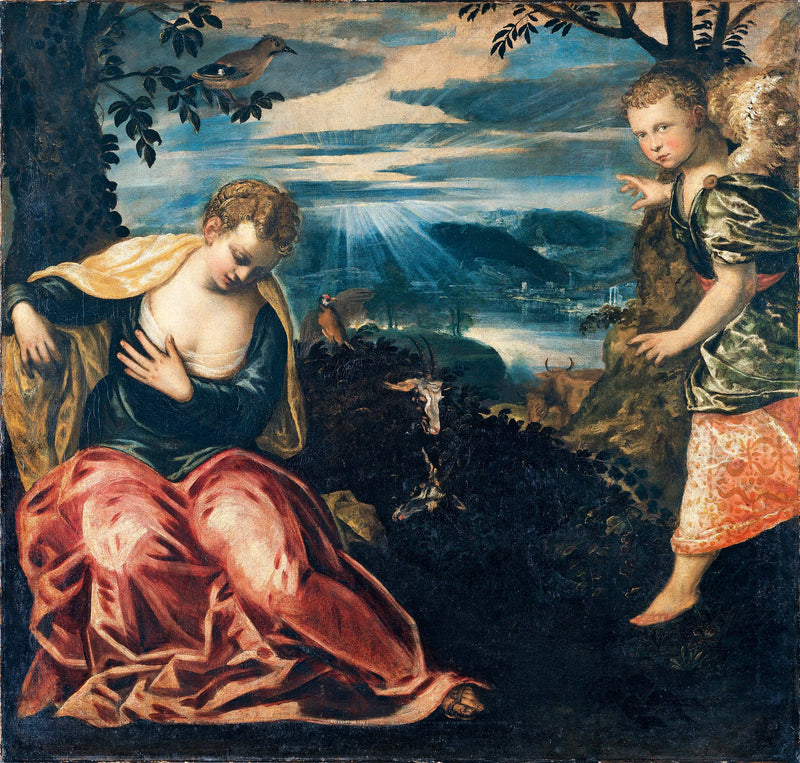 Aankondiging aan de vrouw van Manoah - Jacopo Tintoretto