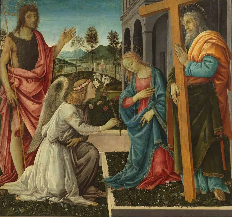 Aankondiging met Heiligen - Filippino Lippi
