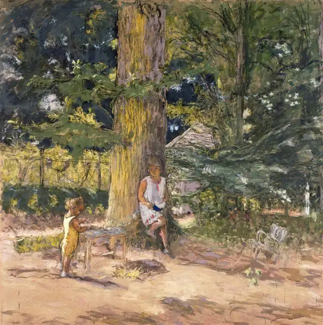Antoinette David-Weill en haar neef Maurice Lambiotte in Mareil-le-Guyon, project - Édouard Vuillard