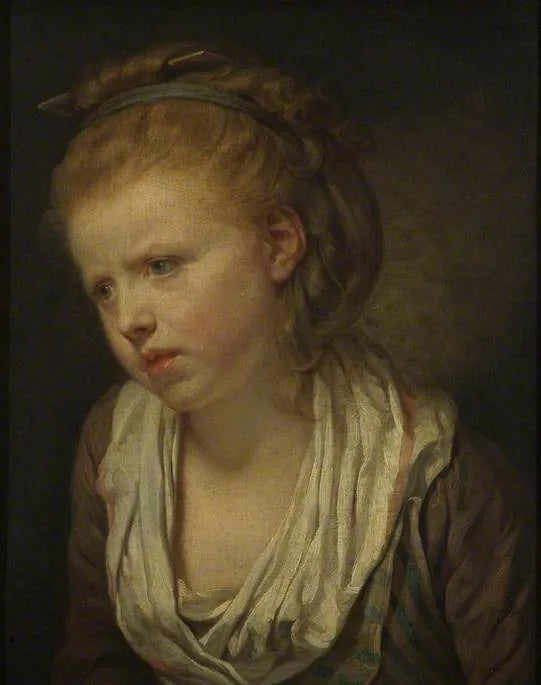"Anxiété", Hoofd van een meisje - Jean-Baptiste Greuze
