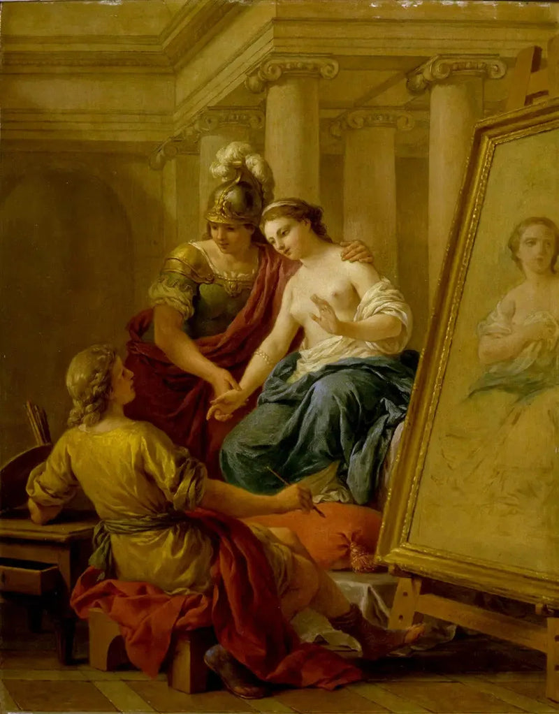 Apelle die verliefd wordt op Campaspe - Louis Jean François Lagrenée

Source:
Apelle tombant amoureux de Campaspe - Louis Jean François Lagrenée