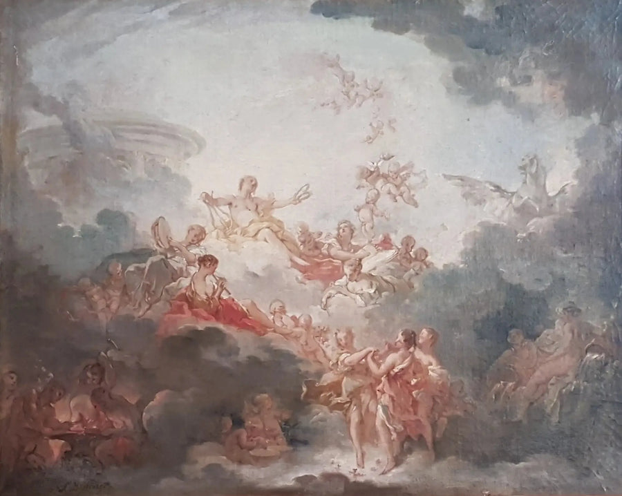 Apollon die de kunsten bekroont - François Boucher
