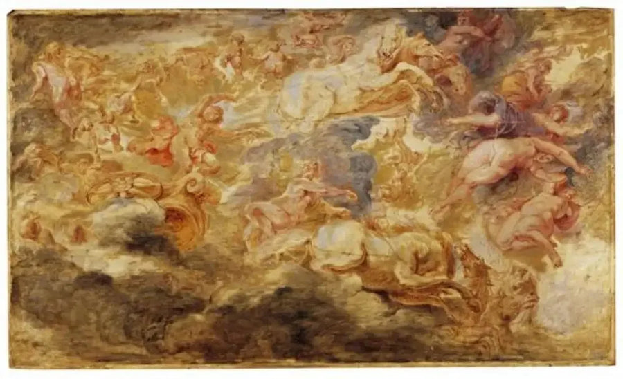 Apollon in de zonnetrein - Peter Paul Rubens
