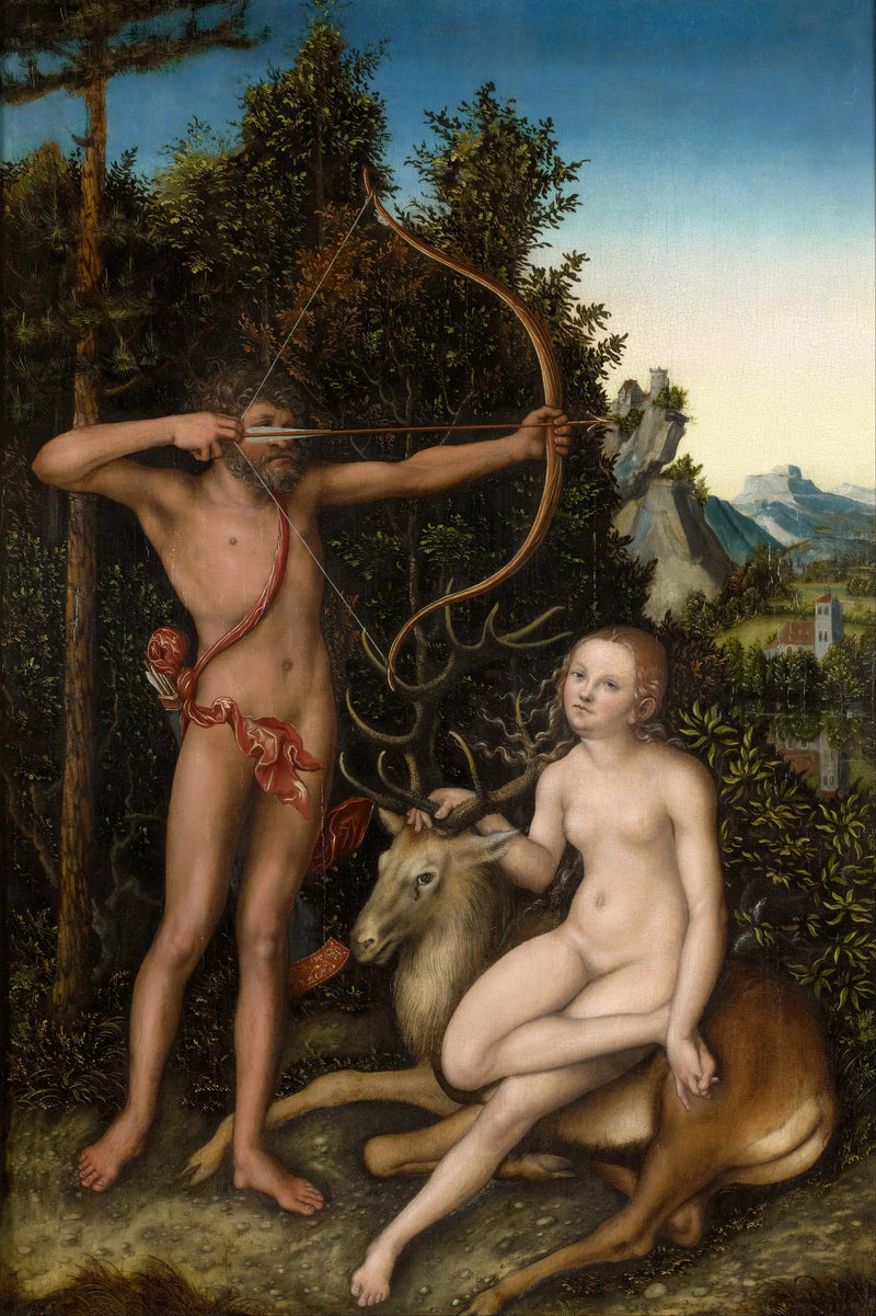 Apollon en Diana - Lucas Cranach de Oudere
