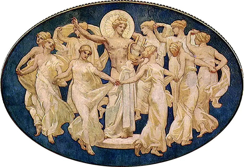 Apollon en de Muzen - John Singer Sargent