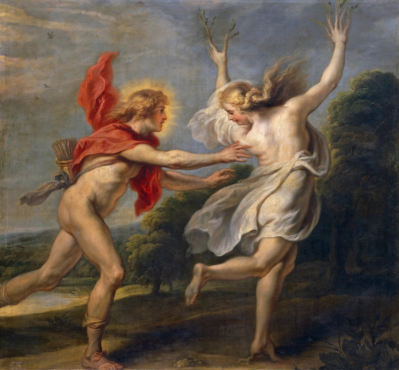 Apollo die Daphne achtervolgt - Peter Paul Rubens