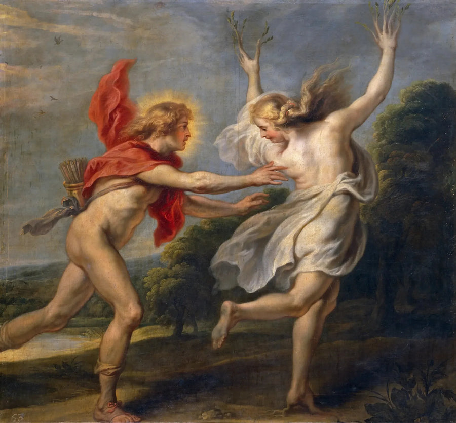 Apollo die Daphne achtervolgt - Peter Paul Rubens