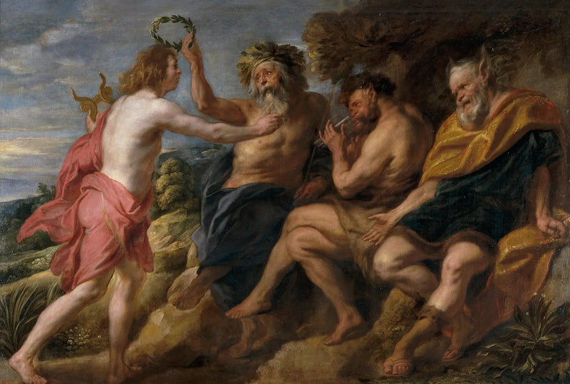 Apollon, de winnaar van Pan - Peter Paul Rubens