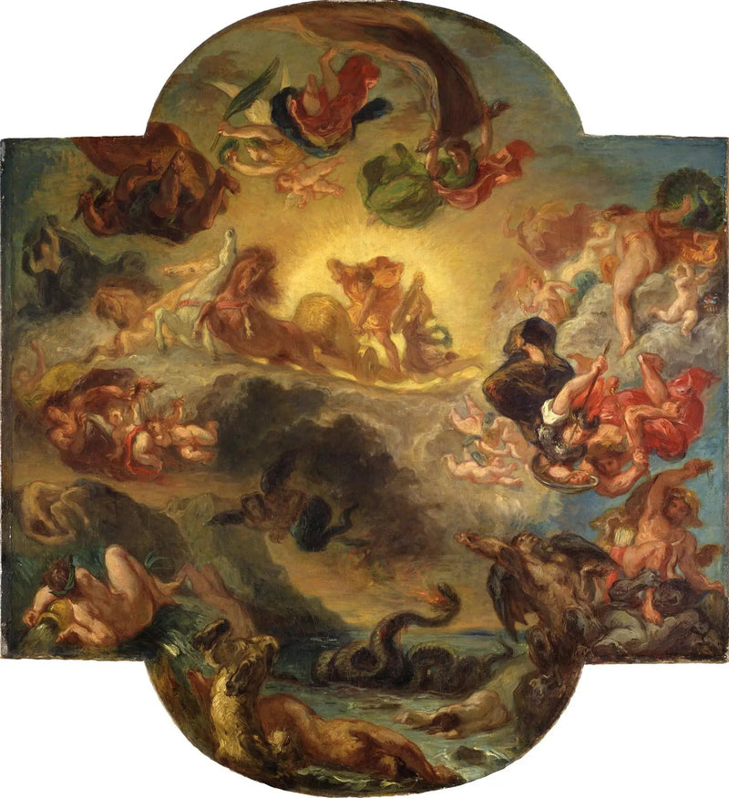 Apollon overwinnaar van de slang Python - Eugène Delacroix