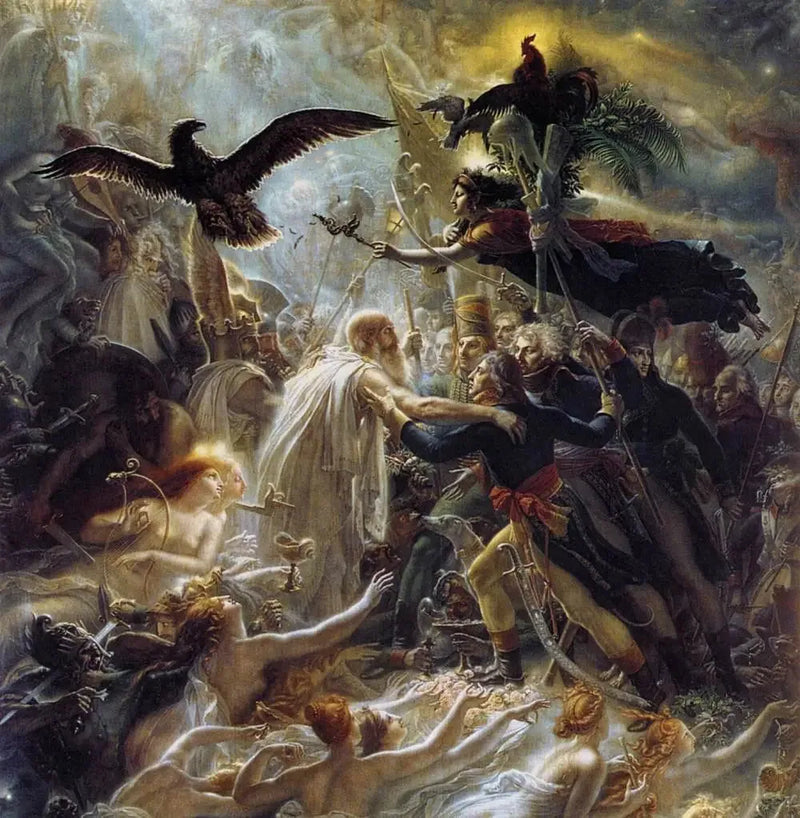 Aphotheose van de Franse helden die stierven voor het vaderland tijdens de vrijheidsoorlog - Anne-Louis Girodet

Source:
Apothéose des héros français morts pour la patrie pendant la guerre de la liberté - Anne-Louis Girodet